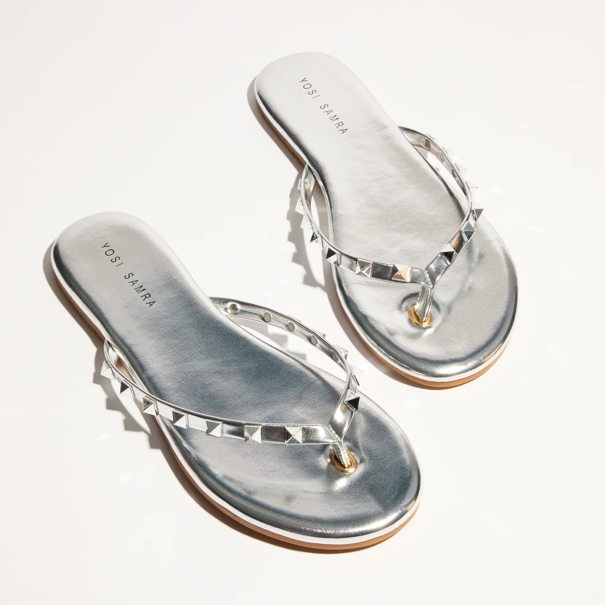 Rivington Stud Flip Flop in Silver | Yosi Samra