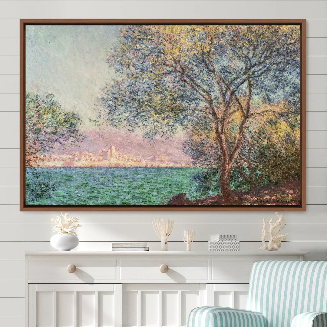Claude Monet Framed Canvas Print | Antibes in the Morning, Frame Large Wall Art, Green Art, Vinta... | Etsy (US)