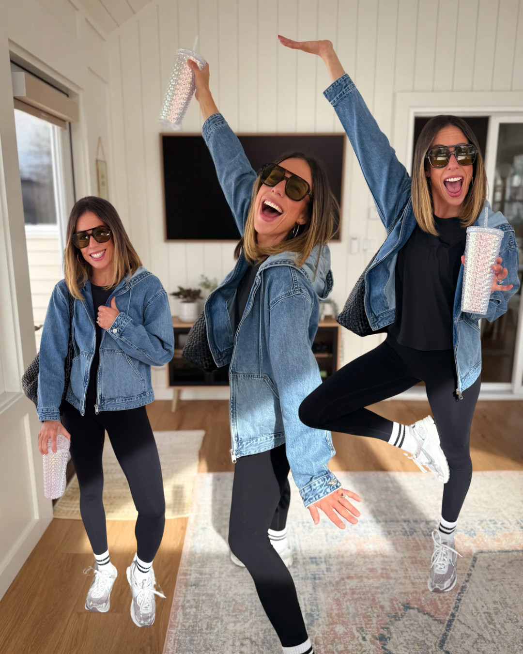 The BEST leggings with a little booty lift! Add a tank & denim jacket and it gives athleisure mom vibes! 

 #LTKmomlife #LTKActive #LTKOver40