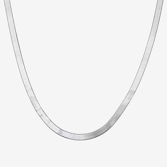 Made In Italy Sterling Silver 18 Inch Solid Herringbone Chain Necklace | JCPenney