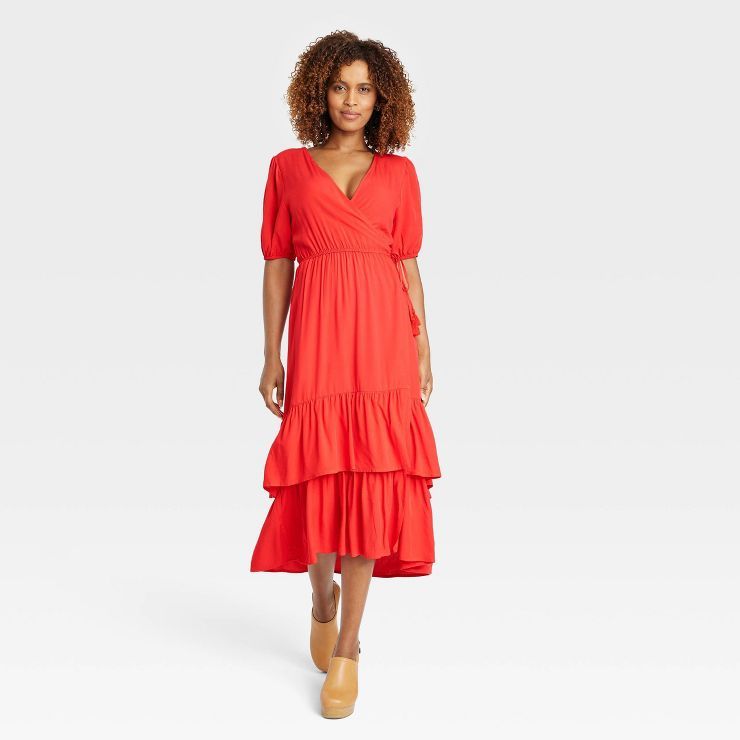 Women's Short Sleeve Wrap Dress - Knox Rose™ | Target