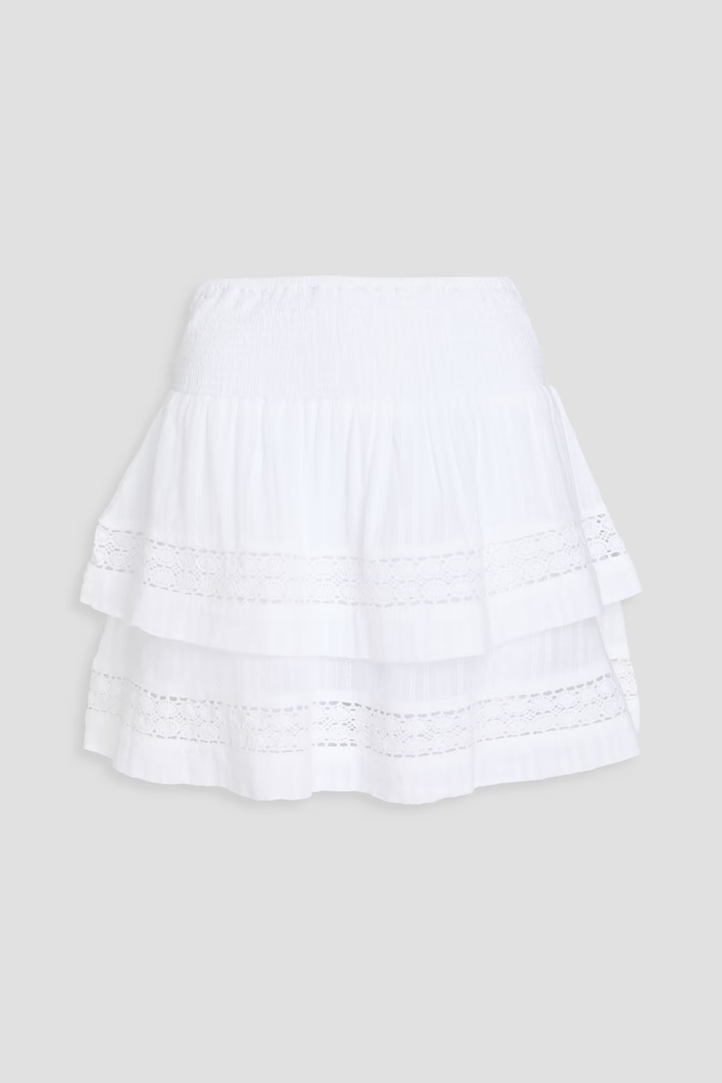 Barbara tiered cotton-gauze mini skirt | The Outnet (UK and Europe)