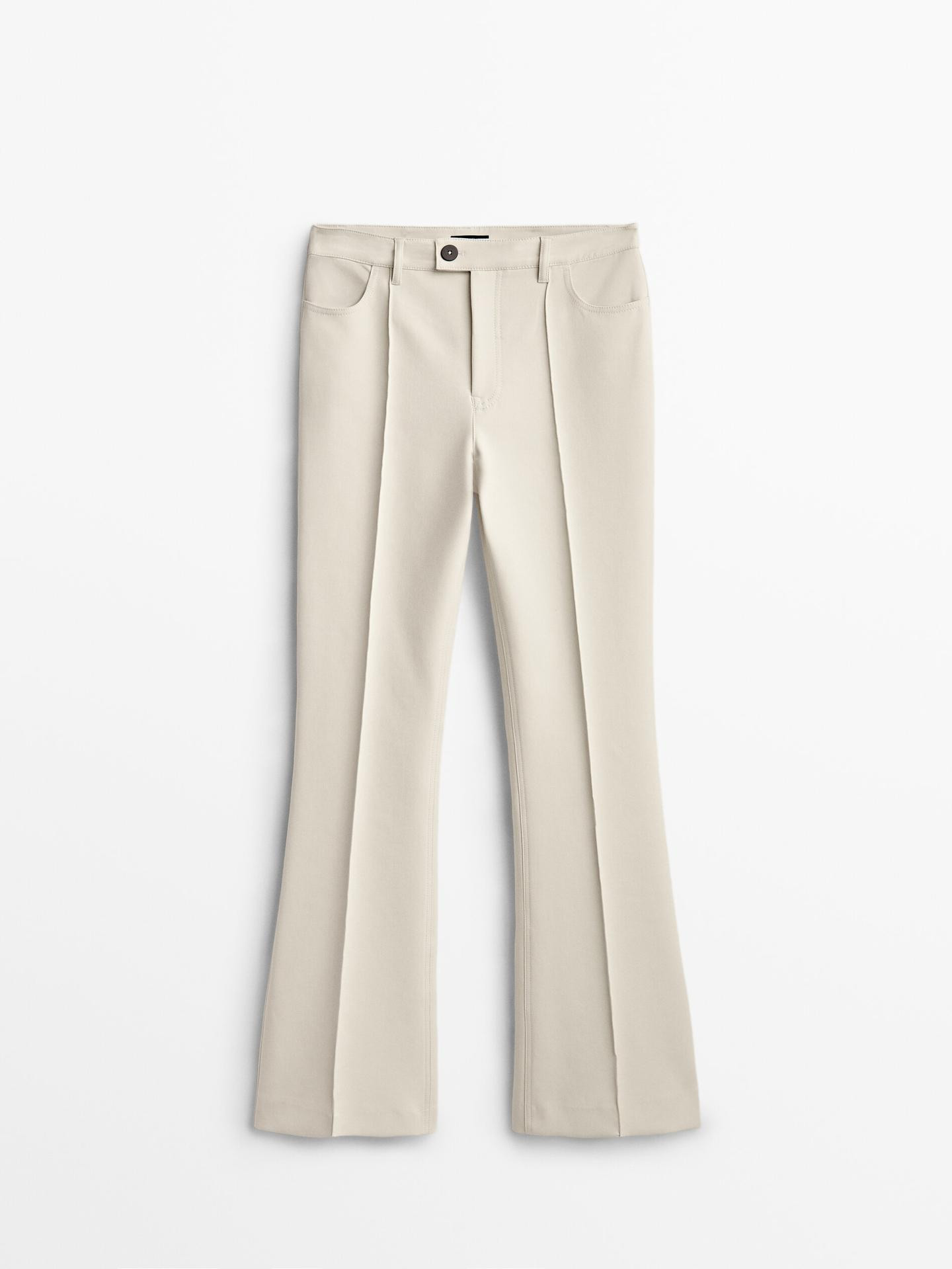 Trousers with topstitching | Massimo Dutti US