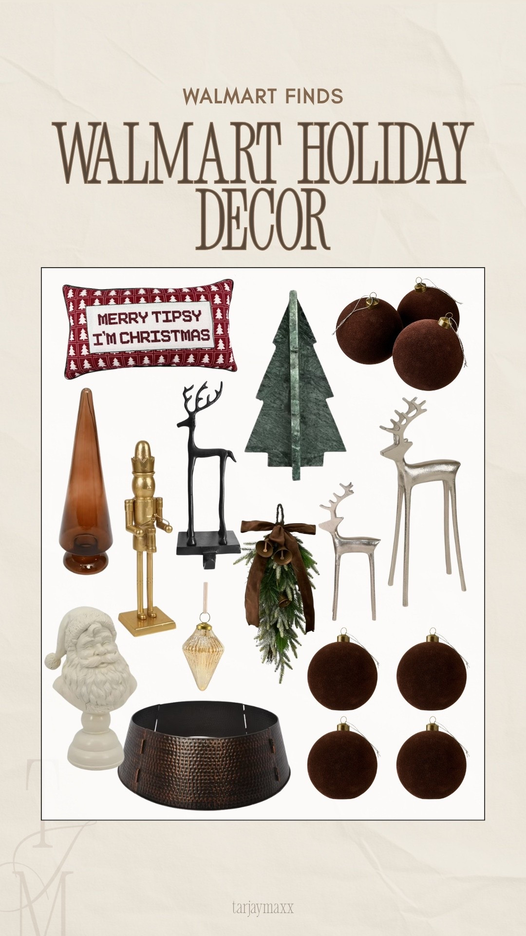 Holiday decor is already starting to hit shelves and I found the cutest affordable pieces at Walmart! From modern metallic reindeer to cozy vintage-inspired ornaments, these finds are giving high-end vibes without the price tag. That “Merry Tipsy I’m Christmas” pillow? Absolutely coming home with me. Whether you're decorating early or just browsing for inspo, I linked everything in one easy-to-shop spot target finds, amazon finds, walmart home, affordable home, cb2 dupe, studio mcgee, crate and barrel dupe, pottery barn dupe, home roundup, target home decor, target home, amazon home, walmart finds

#LTKSaleAlert #LTKSeasonal #LTKHome