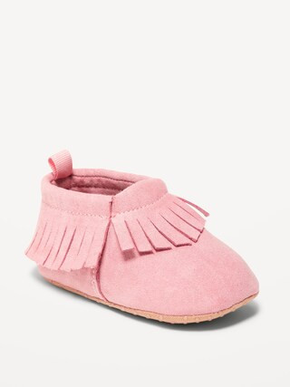 Unisex Faux-Suede Moccasin Booties for Baby | Old Navy (US)