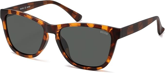 SOJOS Classic Square TR90 Polarized Sunglasses for Women Men SJ2713 | Unisex running driving fish... | Amazon (US)