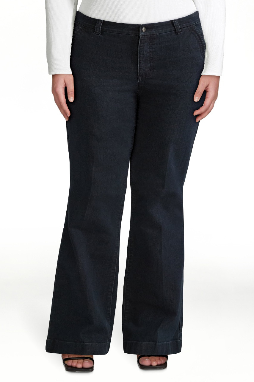 Sofia by Sofia Vergara Women's and Women's Plus Trouser Flare High Rise Jeans, 30.5", 32.5" and 3... | Walmart (US)