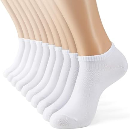 MONFOOT Men's/Women's 10-20 Pairs Thin Cotton Low Cut Ankle Socks, Multipack | Amazon (US)