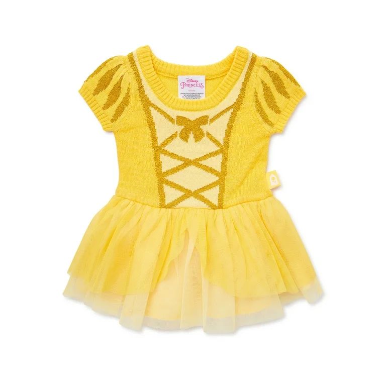 Baby Girls Belle Cosplay Sweater Dress, Sizes 0/3M-6/9M | Walmart (US)