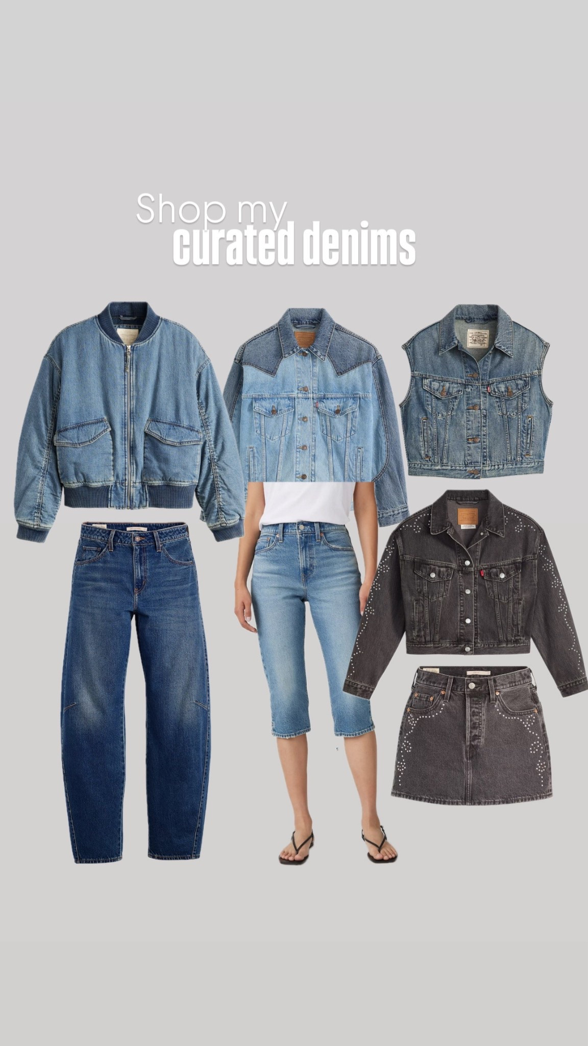 I’m 5’2” and weigh 98 lbs. My go-to sizes are XS, 00, or 24 for clothes, and I usually rock a 5.5 to 6 in shoes.
Denims @levis