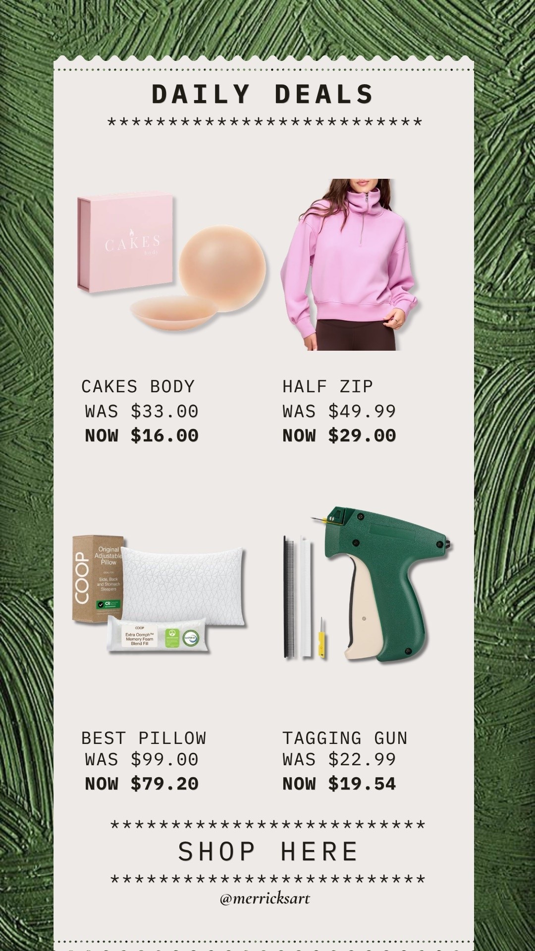 Daily Deals! Cakes are a closet staple (and an amazing price!), this cute bubblegum half zip, the best pillow ever, and my tagging gun I use ALL the time!

#LTKSeasonal #LTKSaleAlert
