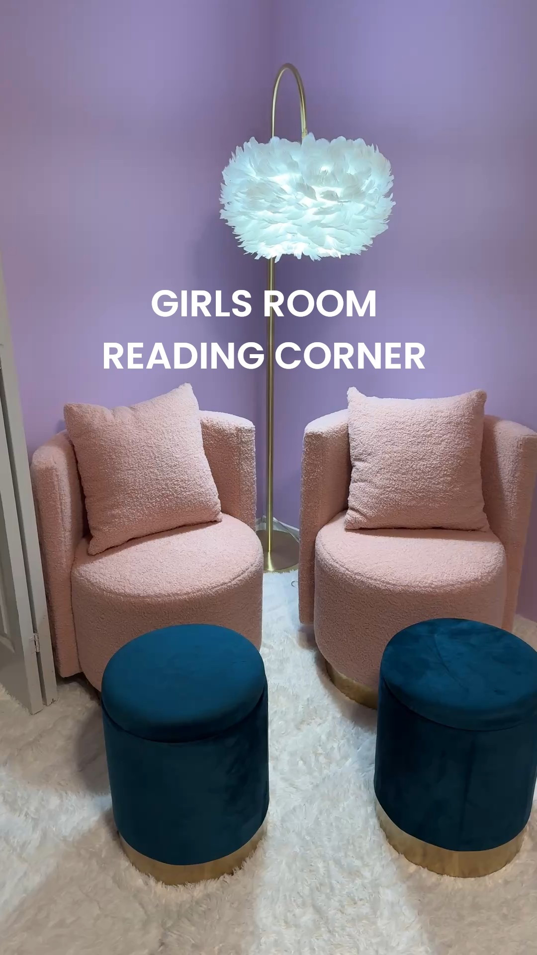 Noticed these exact pink swivel chairs are out of stock, but I found even better ones that I’m thinking about switching too! Love these for kids room. The perfect size. The ottomans store extra storage in them. 

Fur lamp is from Homegoods, but I shared similar ones below 🤗


#girlsbedroom #bedroommakeover #kidsbedroom #girlsroom 

#LTKFamily #LTKHome #LTKKids