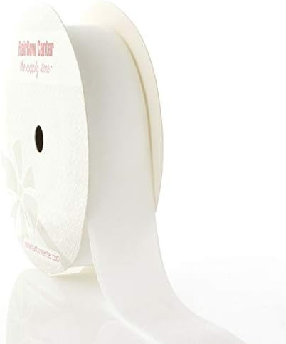 HBC 1" Velvet Ribbon 029 White - 25 Yards | Amazon (US)