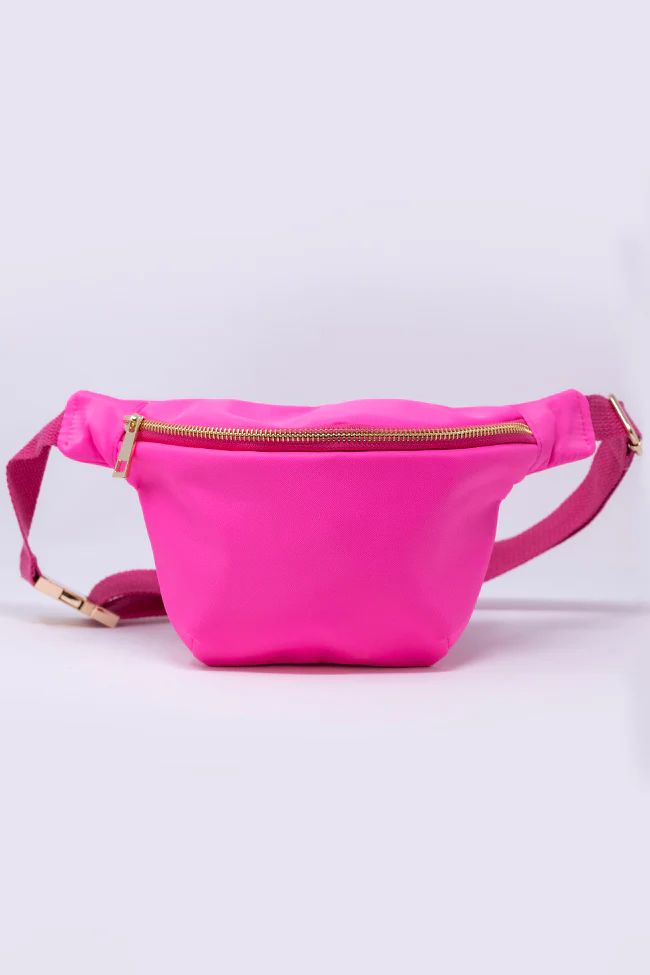On The Go Hot Pink Belt Bag | Pink Lily