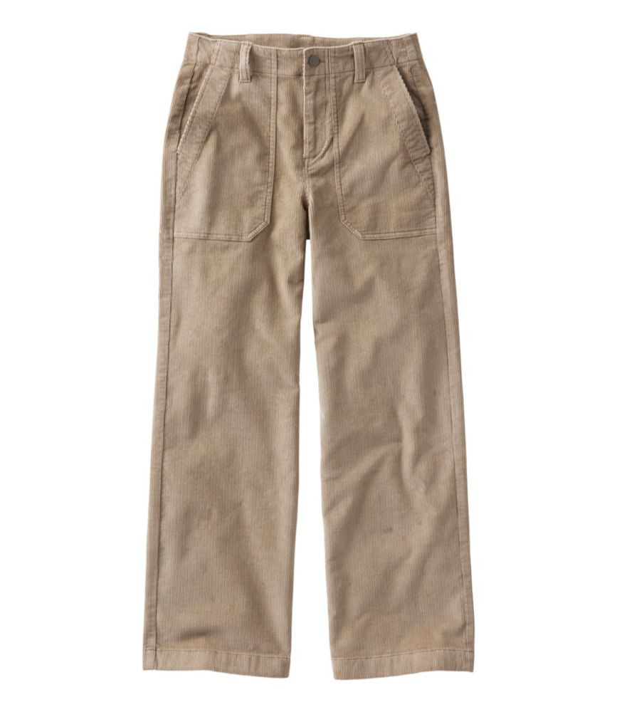 Women's 207 Vintage Corduroy Pants, High-Rise Wide-Leg Dark Khaki 2, Cotton L.L.Bean | L.L. Bean