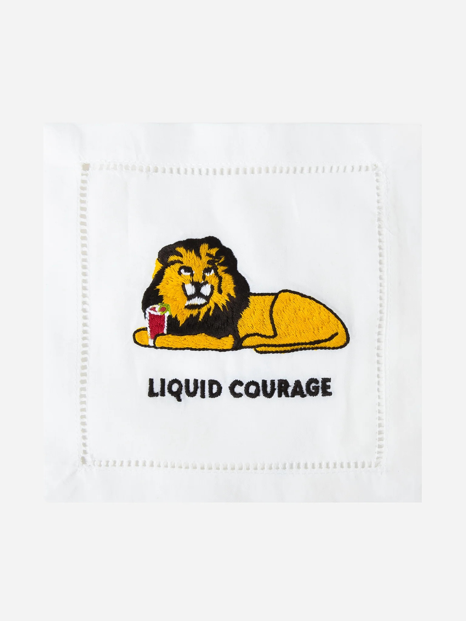 AUGUST MORGAN
                      
                     Liquid Courage Cocktail Napkin Set | Saint Bernard
