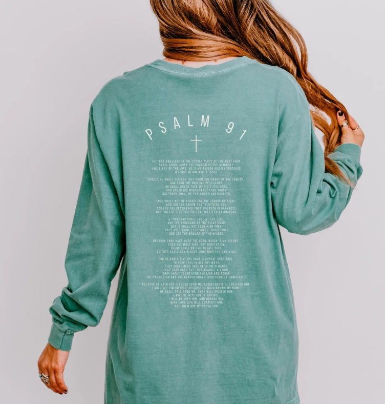 20% off!

Psalm 91 Christian Comfort Colors Long Sleeve Tshirt Scripture Shirt Christian Streetwear Christian Merch Baptism Gift Church Merch cute Christian girl outfit casual graphic tshirt faith based bible verse Christ Jesus 

 #LTKSaleAlert