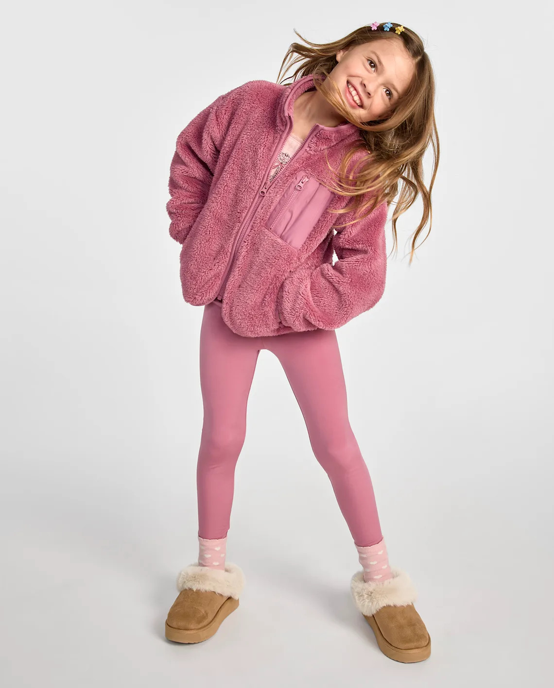 Girls Soft Shine Leggings - pink | The Children's Place