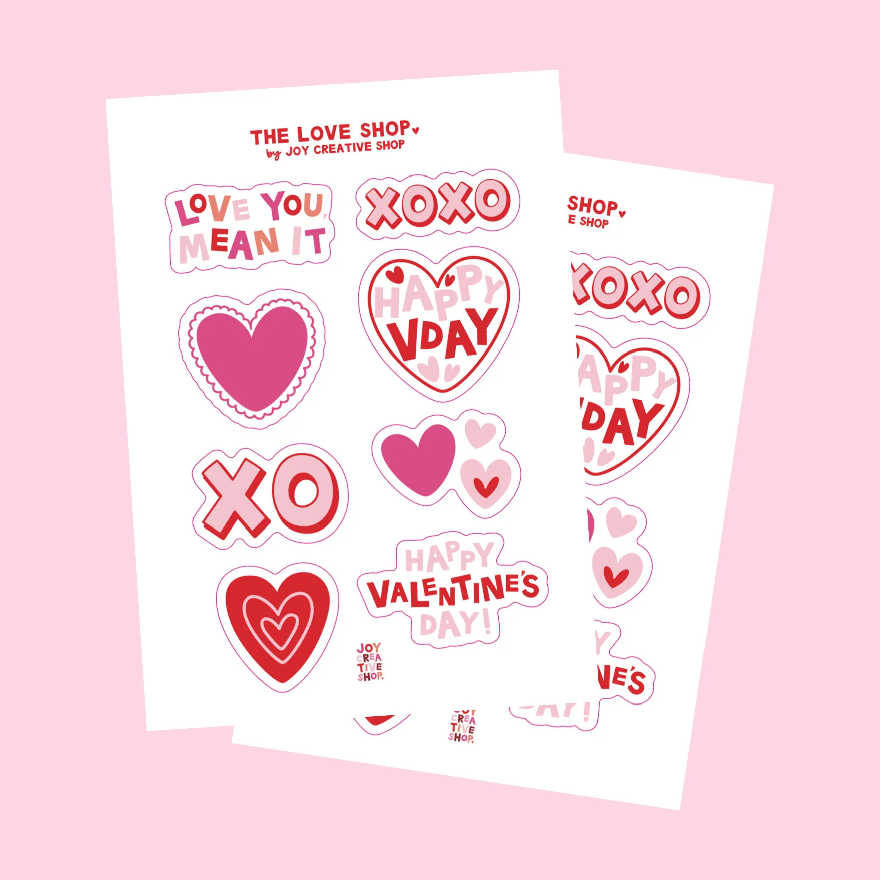 Valentine Sticker Sheet | Joy Creative Shop
