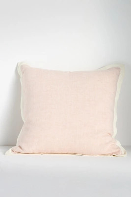 Lucy Linen Embroidered Pillow | Anthropologie (US)