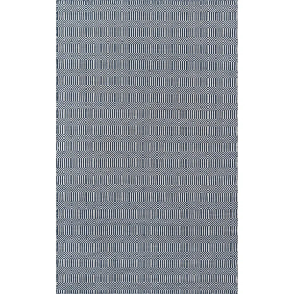Newton Holden Handwoven Flatweave Navy Area Rug | Wayfair North America