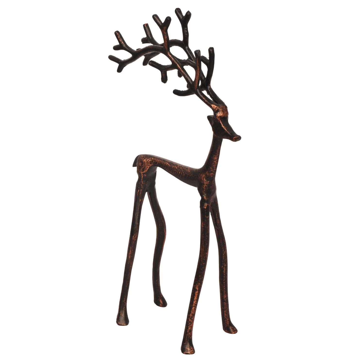 FRAÎCHE Holiday Brushed Metal Reindeer décor, 15-in, Metal Casted Reindeer Tabletop Décor | Walmart (CA)