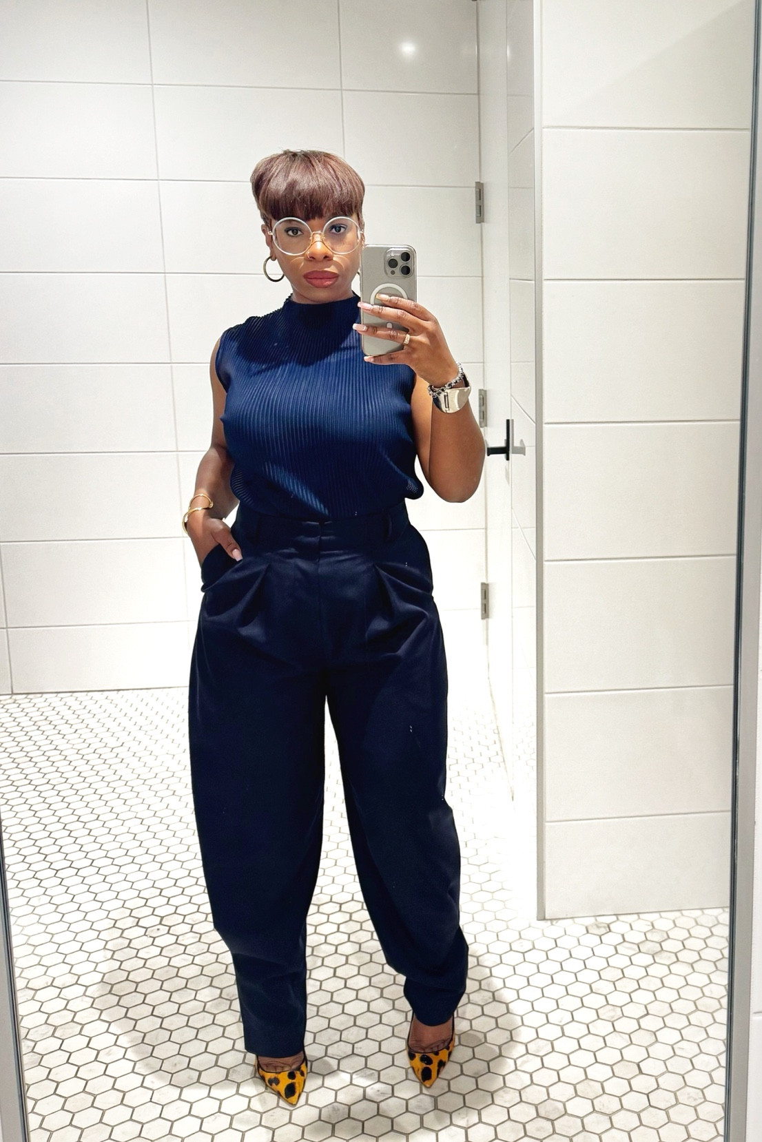 I believe it was the late great poet Shawty Lo who said, “Oh lawd I done found my swag.” New job looks are coming along nicely. Have decided I need a gold chain belt though. These shoes are seasons old Louboutin’s I got for a steal at the Bergdorf Goodman after Christmas sale but I tagged similar affordable options 🫶🏾

#LTKWorkwear