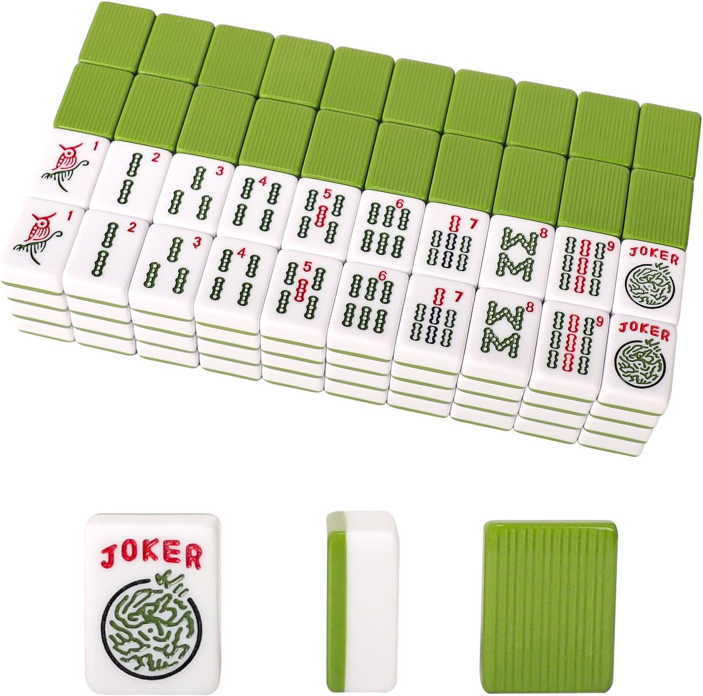 Set of American Mahjong Tiles, 166 American Mahjong Tiles with Green Color(1.2”,Tiles Only Set) | Amazon (US)