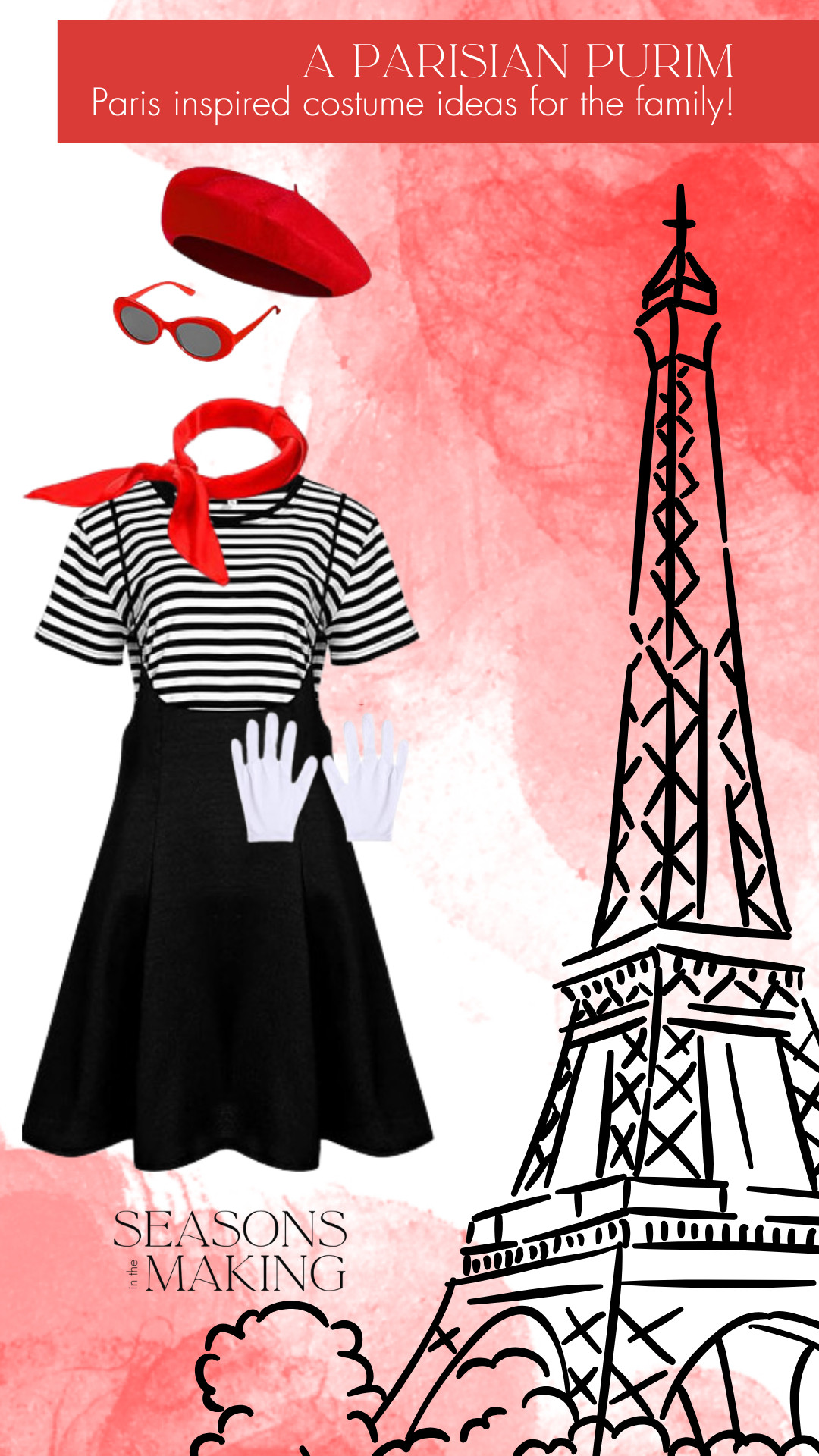 Bon Purim! 🇫🇷✨ Bringing a little Parisian flair to the festivities with this chic and effortless costume idea! Berets, stripes, and a pop of red? Oui, s'il vous plaît! 🍷🥖 

 #LTKSeasonal #LTKParties #LTKFamily