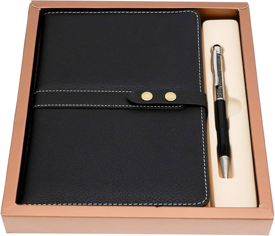 Hardcover Notebook Set - Thick Classic Ruled Premium Paper Notebook with Pen Loop and Pen, A5 192... | Amazon (US)