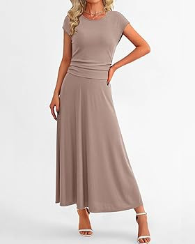 BTFBM Women Two Piece Skirt Set Casual Ribbed Knit Crew Neck Short Sleeve Cropped Top Elastic Wai... | Amazon (US)