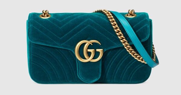 GG Marmont velvet shoulder bag | Gucci (US)