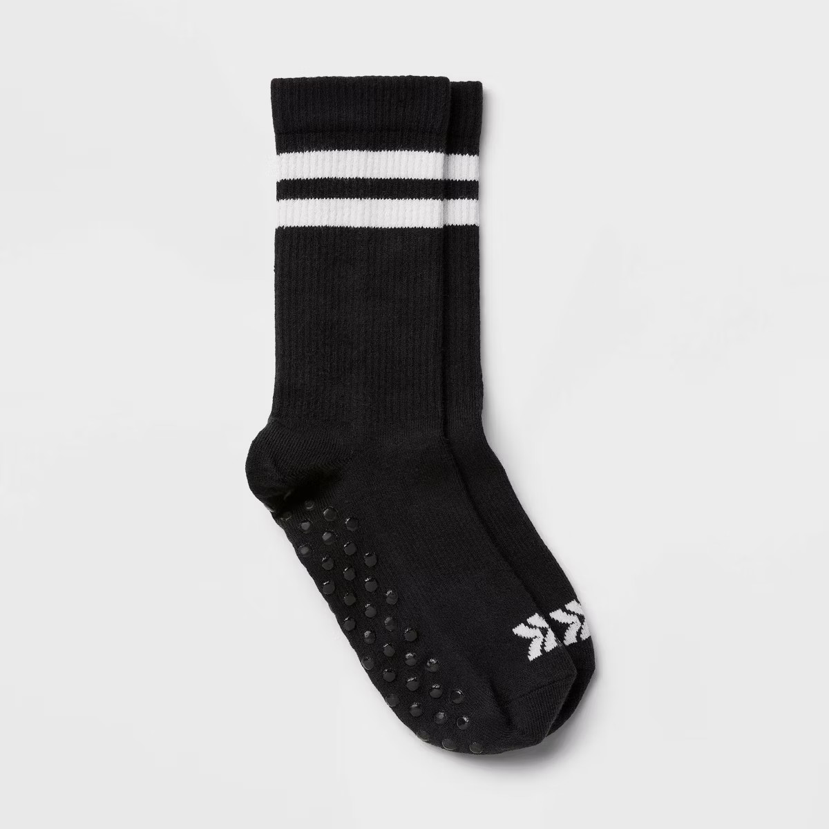 Varsity Stripe Yoga Crew Sock - Black - All in Motion™ | Target