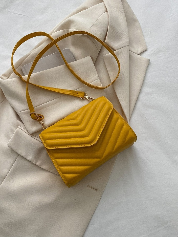Mini Chevron Quilted Flap Square Bag | SHEIN