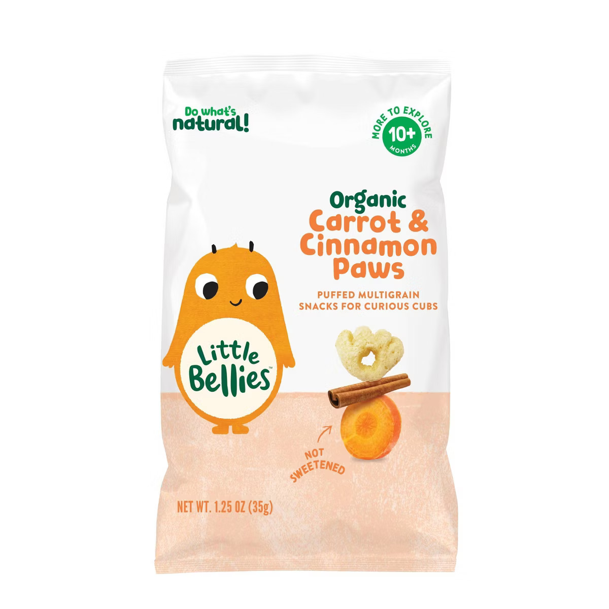 Little Bellies Organic Carrot & Cinnamon Paws Baby Snacks - 1.25oz | Target