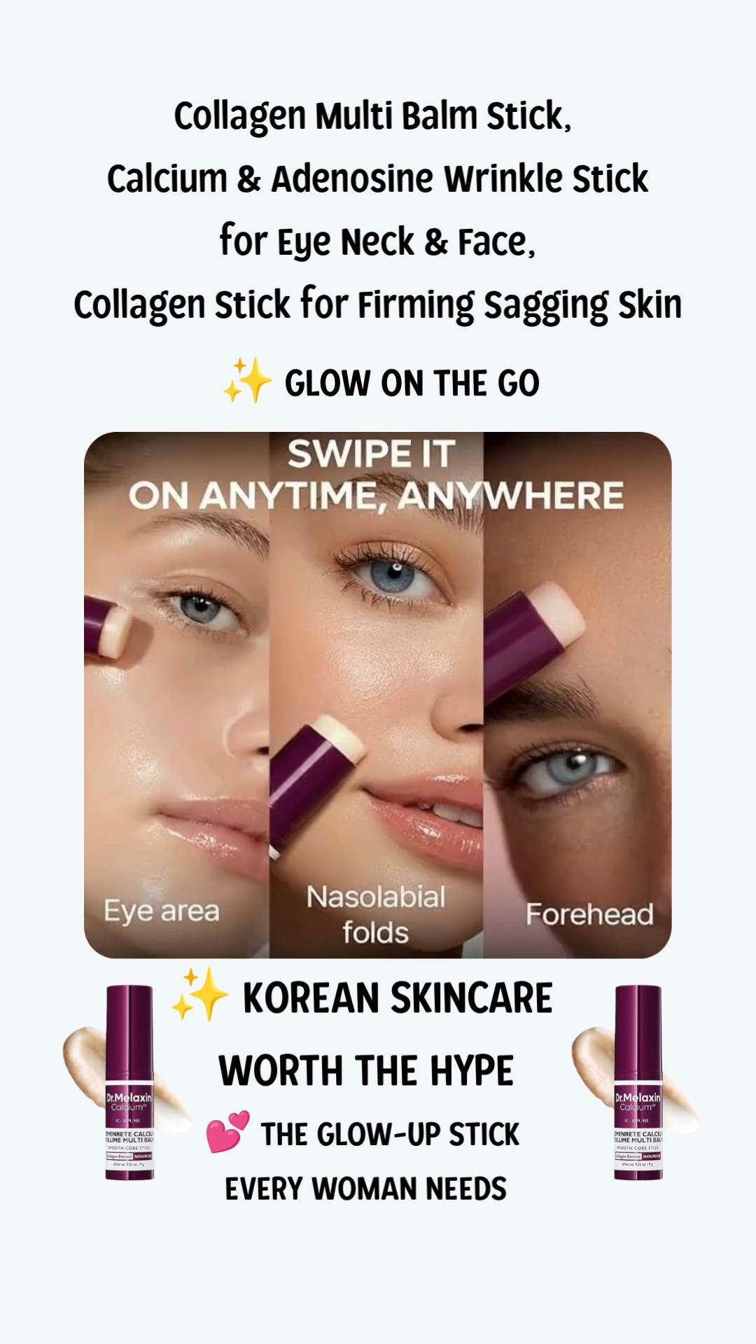 ✨ THE KOREAN BEAUTY SECRET I'M KEEPING IN MY PURSE ✨

If you're looking for an easy way to add hydration and glow to your skincare routine throughout the day, the Dr. Melaxin Collagen Multi Balm Stick is a beauty must-have. This Korean skincare favorite is designed to be applied anytime, anywhere for quick and convenient skincare touch-ups.

💖 Convenient balm stick application
✨ Korean beauty favorite
💖 Infused with collagen, calcium & adenosine
✨ Perfect for on-the-go skincare
💖 Great for travel and everyday use
✨ Fits easily in your purse or makeup bag

Whether you're refreshing your skincare before an event, traveling, or simply adding a little extra glow throughout the day, this beauty stick is one of those products you'll reach for again and again.

#KBeauty #KoreanSkincare #CollagenBalm #BeautyFinds #SkincareRoutine #GlowUp #SelfCareEssentials #AmazonBeauty #LTKBeauty #BeautyFavorites

 

 #LTKselfcare #LTKSaleAlert #LTKBeauty