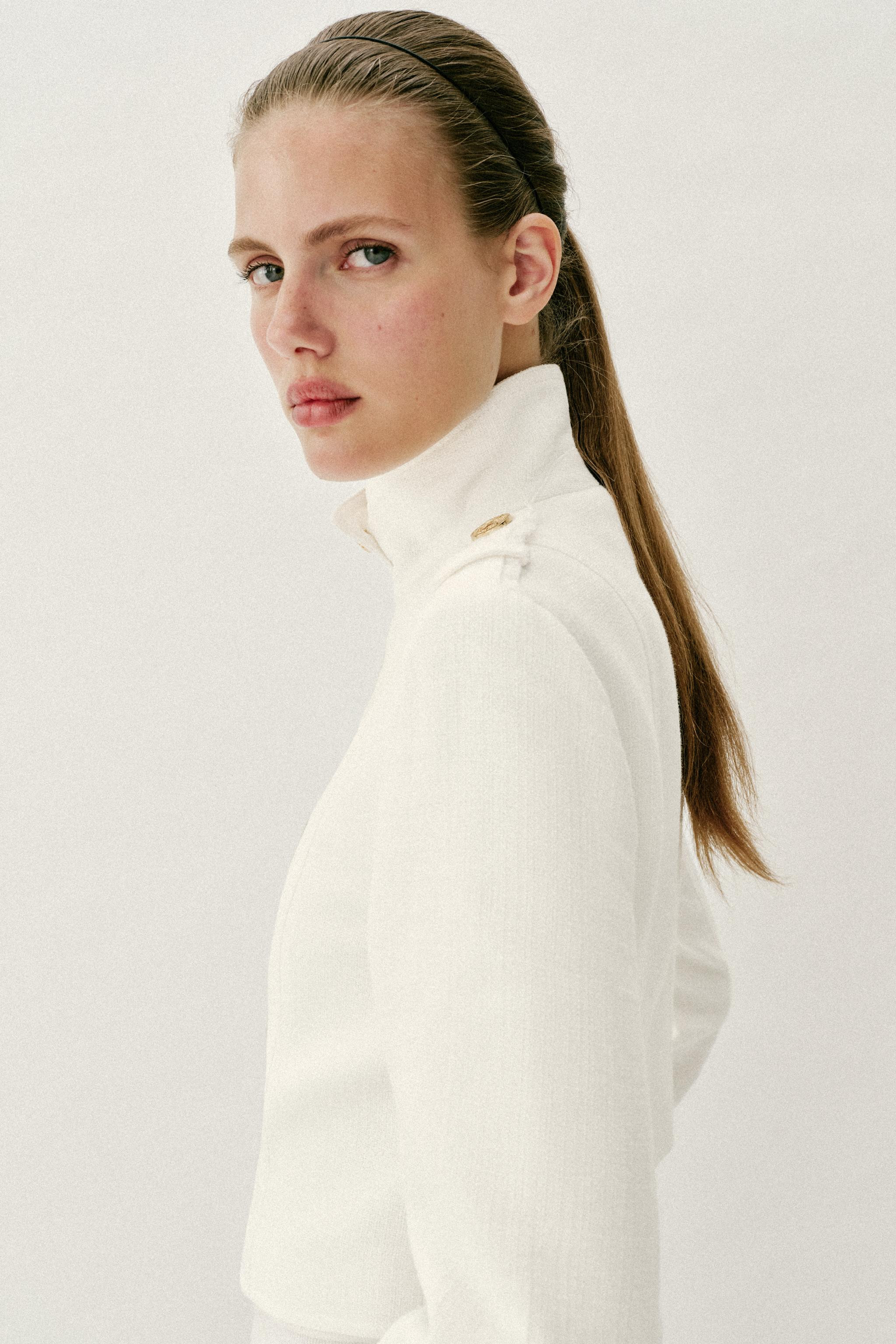 GOLD BUTTON WRAP JACKET | Zara US