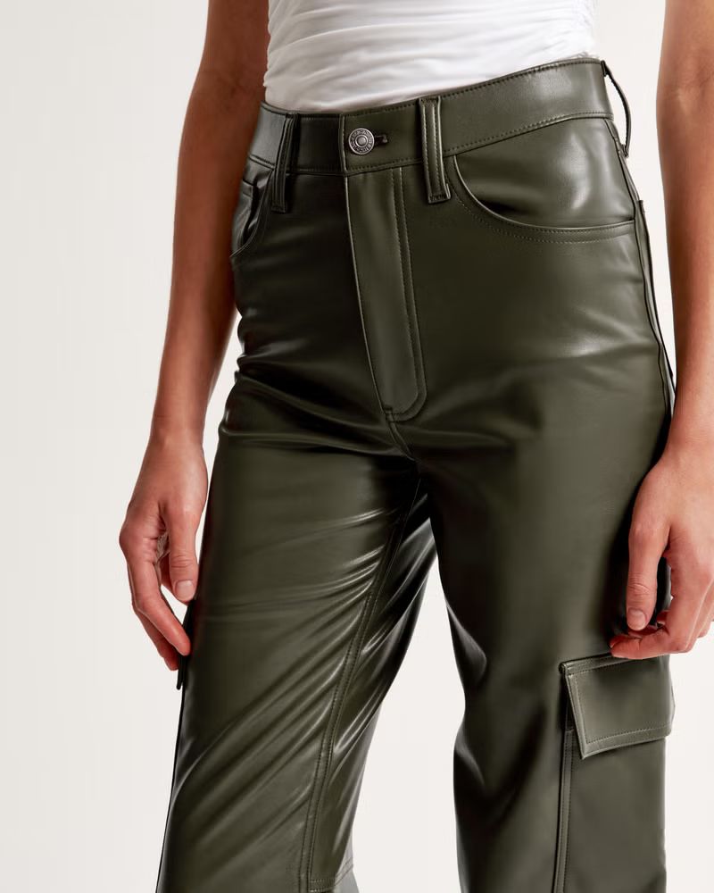 Vegan Leather Cargo 90s Relaxed Pant | Abercrombie & Fitch (US)