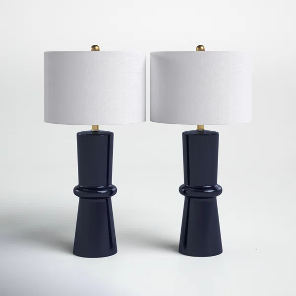 Eleanor 31" Navy Blue Table Lamp Set | Wayfair Professional