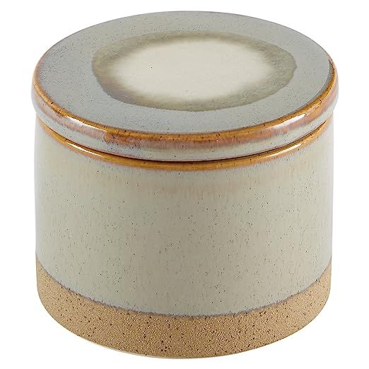 Stone & Beam Organic-Shape Stoneware Round Box, 3.75"H, Sage | Amazon (US)