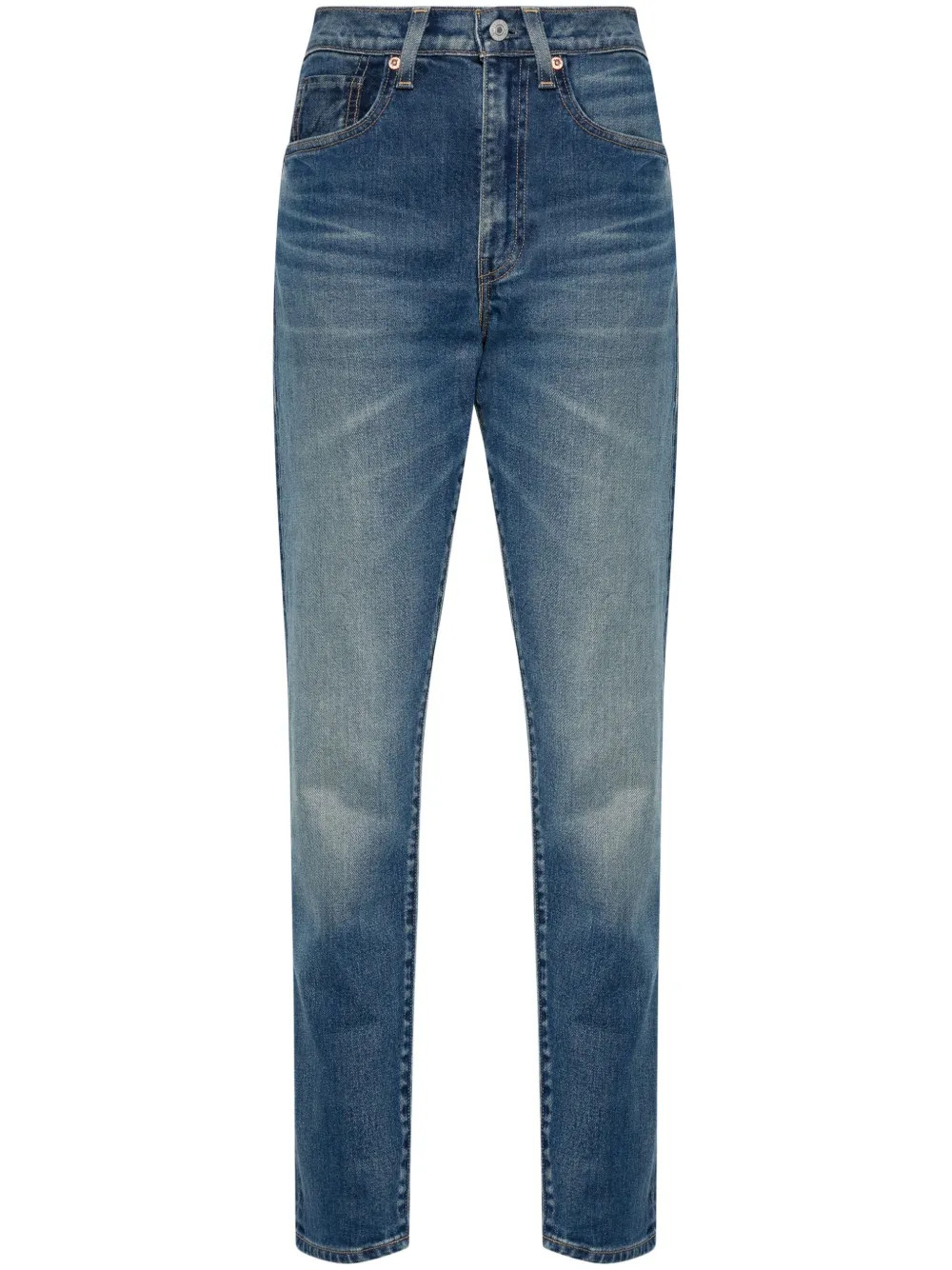 Levi's - Calça jeans boyfriend cintura alta - mulher - algodão/Elastano - 28 - Azul | Farfetch (BR)