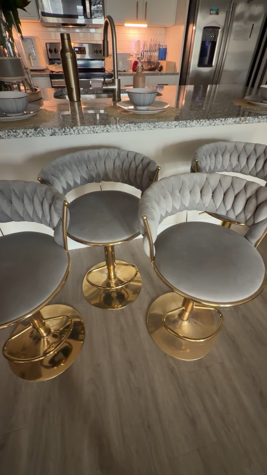 Elevating my kitchen space one detail at a time 🤍 these velvet bar stools completely changed the vibe. Comfortable, stylish, and the perfect neutral statement piece for any modern home.


#ltkhome #ltkstyle #homedecorinspo #modernhome #kitcheninspo #barstools #homeaesthetic #neutraldecor #interiorstyle #homedetails #luxehome #apartmentdecor #homeupgrades #cozyhome #stylishliving

#LTKHome
