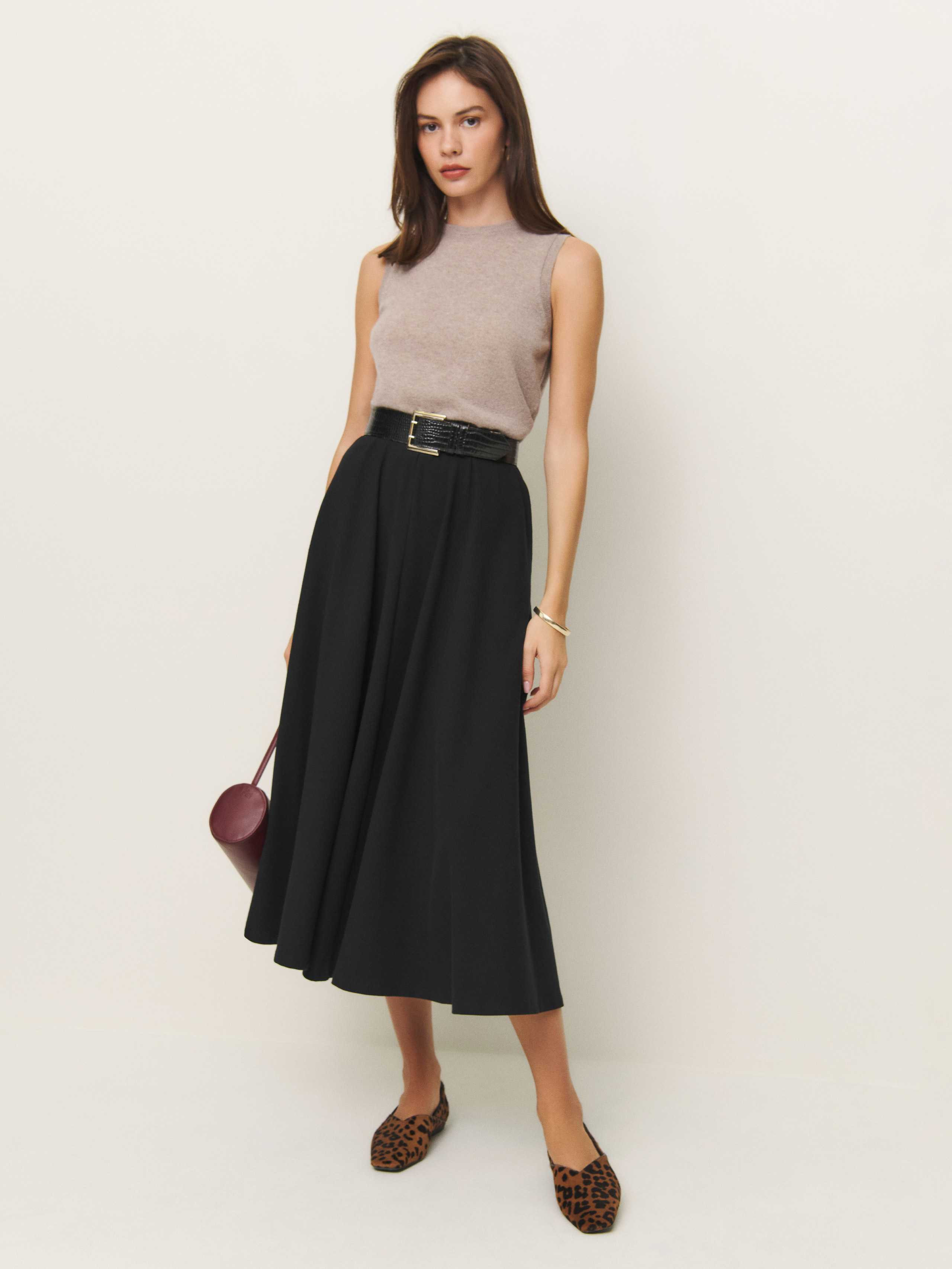 Reformation Esti Knit Skirt Black Small | Reformation (Global)