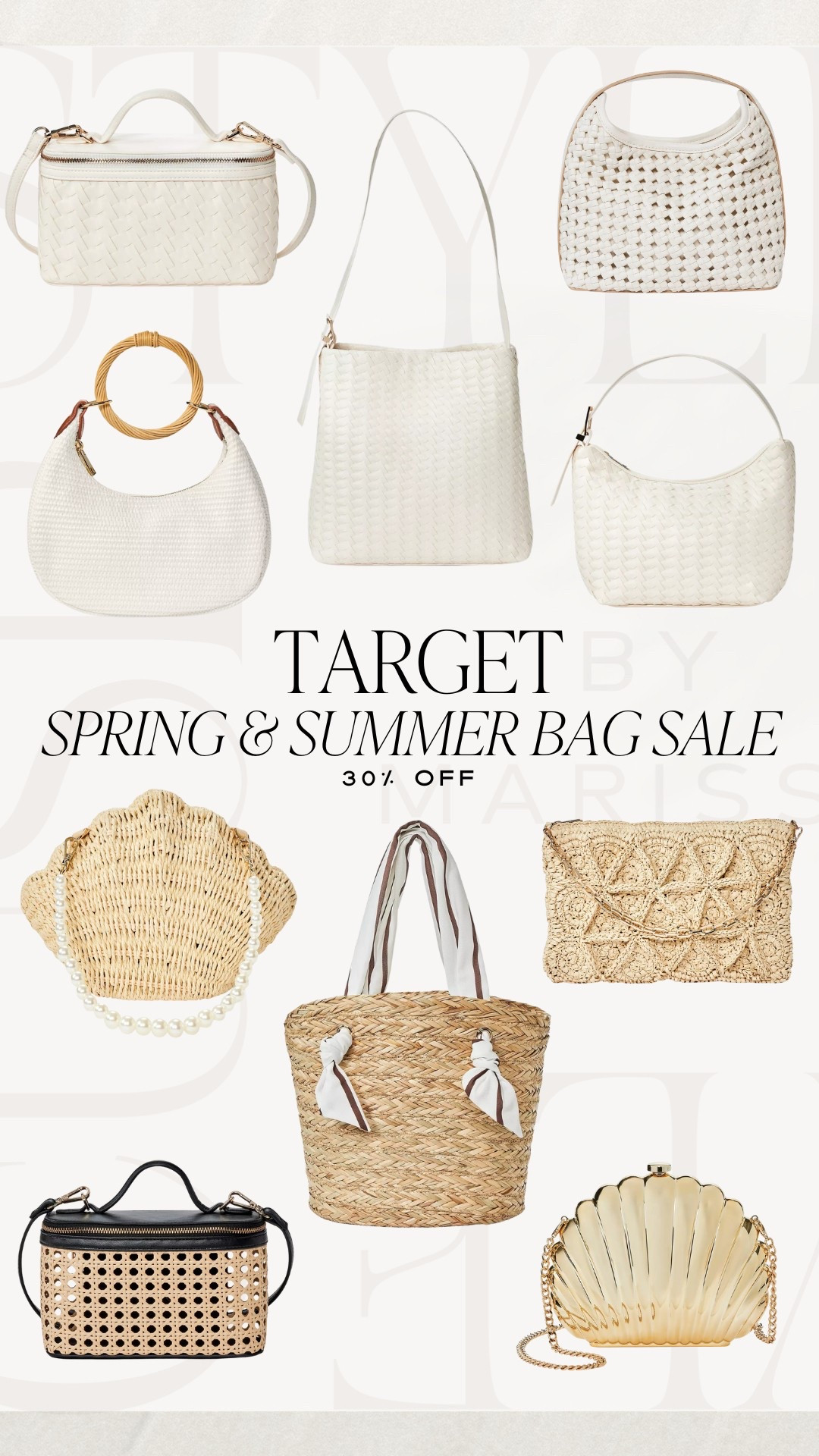 Target Sale! 30% off Spring & Summer Bags 

Summer outfit, summer style, Spring style, spring accessories, spring fashion, target bag, target fashion, target style, neutral style, spring outfit, resortwear, vacation, wedding clutch, beach bag, beach tote, pool, swim bag

#LTKStyleTip #LTKFindsUnder50 #LTKItBag #LTKSaleAlert
