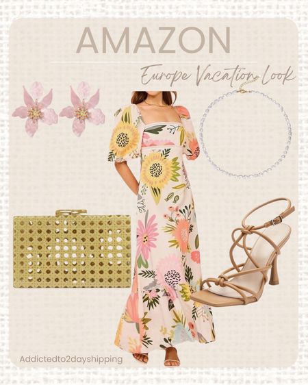 AMAZON Europe vacation look

This designer look for less puffy short sleeve square neck maxi dress with a floral print is stunning! I paired it with strappy gladiator leather brown heels, an acrylic rattan clutch, a pearl choker necklace and some larger pink flower statement earrings!



#LTKStyleTip #LTKFindsUnder50 #LTKSeasonal
