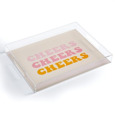 socoart cheers cheers cheers 15.5" x 12" Acrylic Tray - Deny Designs | Target