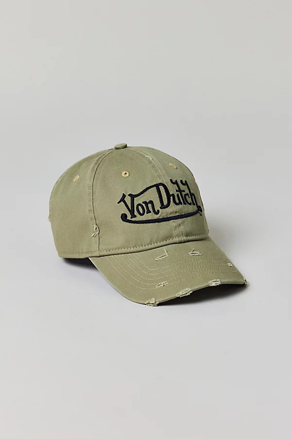 Von Dutch Cycled Dad Hat in Stone, Women's at Urban Outfitters | Urban Outfitters (US and RoW)