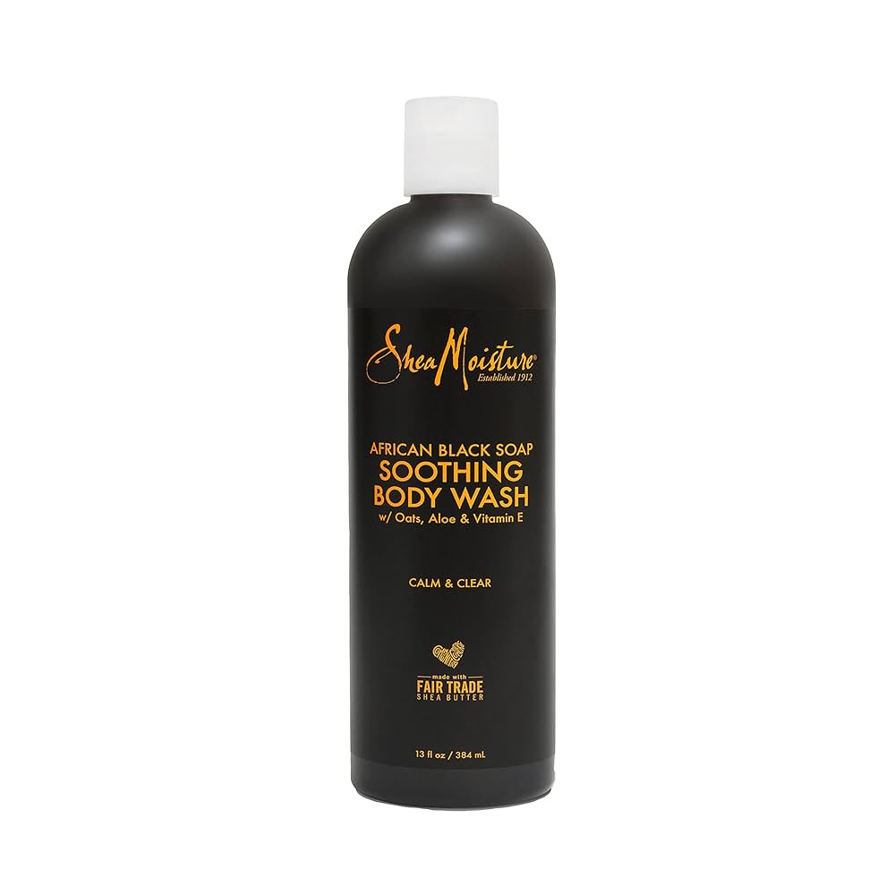 SheaMoisture Soothing Body Wash for Acne Treatment African Black Soap Paraben Free Body Wash 13 o... | Amazon (US)
