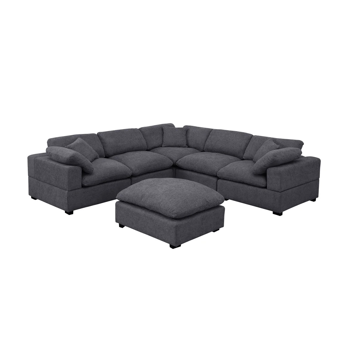 Wartow 6-Piece Upholstered Corner Sectional with Reversible Cushions | Wayfair North America
