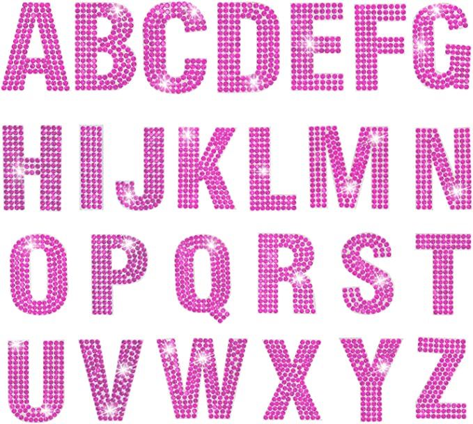 PRATIQUE Glitter Rhinestone Alphabet Letter Stickers, 26 Letters Self-Adhesive Stickers for DIY A... | Amazon (US)